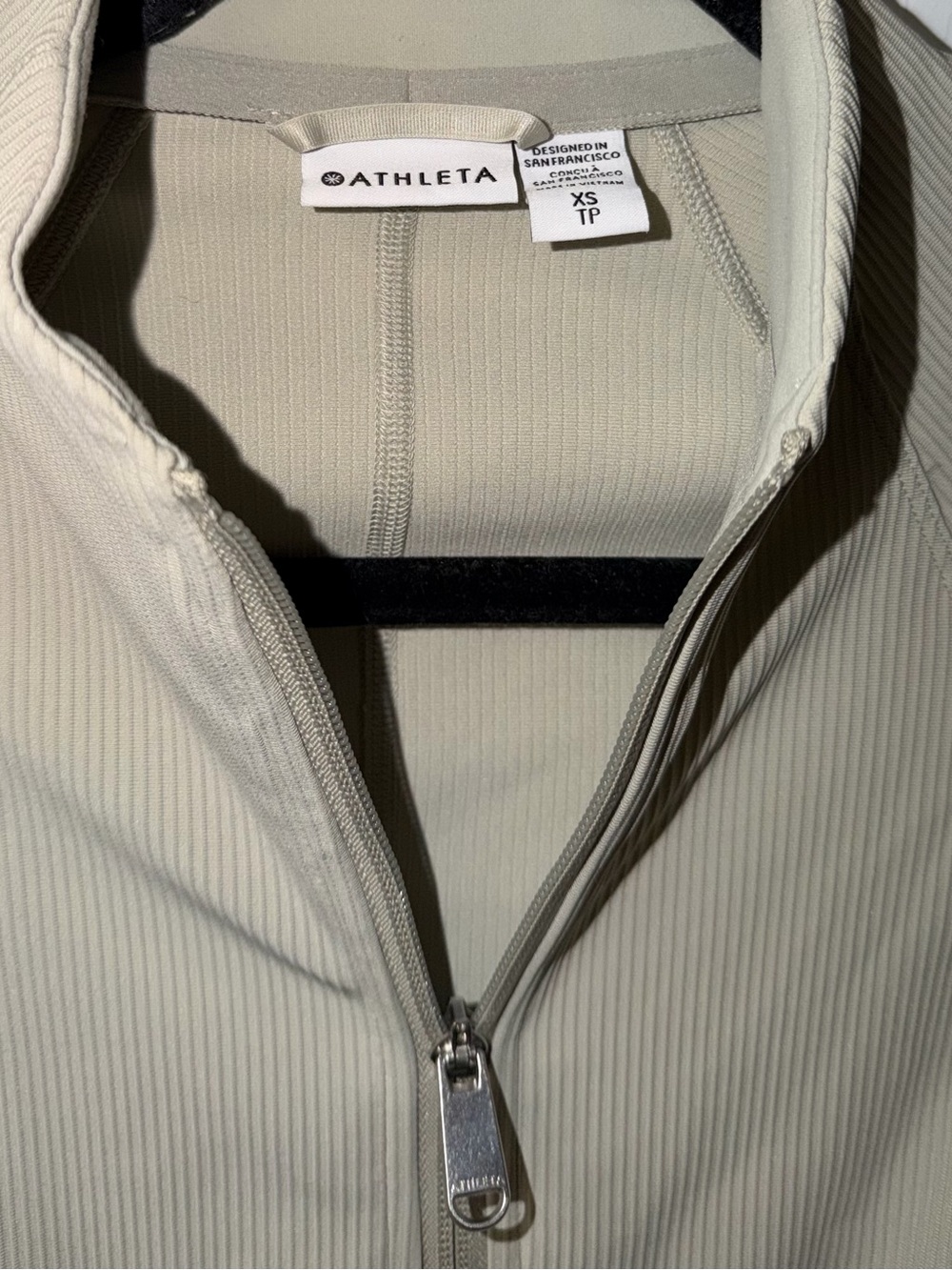 Athleta Ribbed Zip-Front Jacket - Sand - Picture 4 of 4